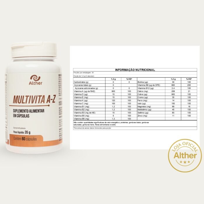 MULTIVITA A-Z  60CAP - Imagem 4