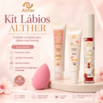 Kit Cuidados para os Lábios com Lip Balm + Esfoliante + Gloss BRINDE Esponja de Maquiagem - Imagem 4