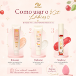Kit Cuidados para os Lábios com Lip Balm + Esfoliante + Gloss BRINDE Esponja de Maquiagem - Imagem 5