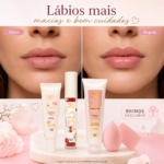 Kit Cuidados para os Lábios com Lip Balm + Esfoliante + Gloss BRINDE Esponja de Maquiagem - Imagem 3